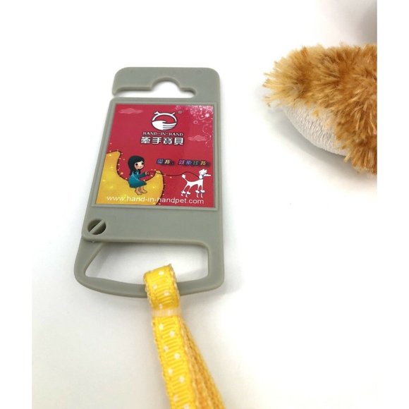 Small Pet Adjustable Harness & Leash, Safety Walking Lead (Yellow Polka dot) - Picture 5 of 5